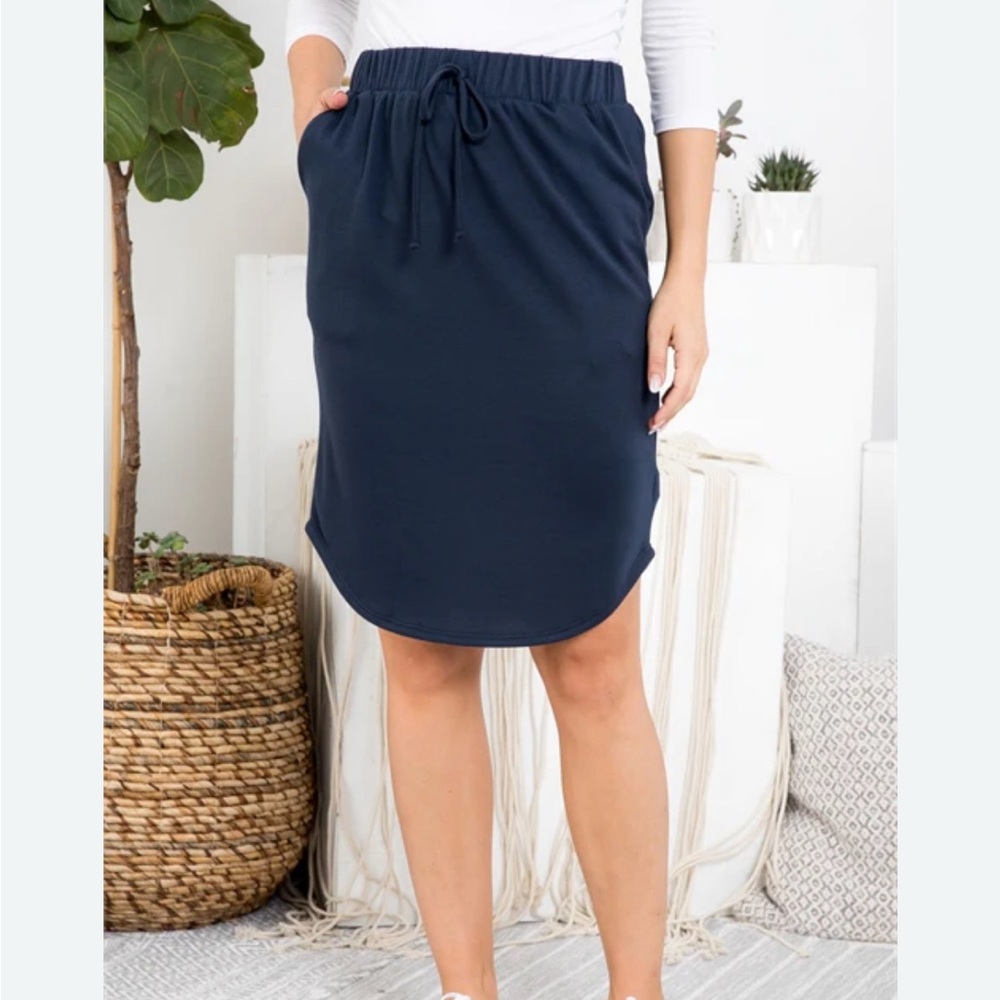 Cable & Gauge Studio Navy Blue Women's Skirt
